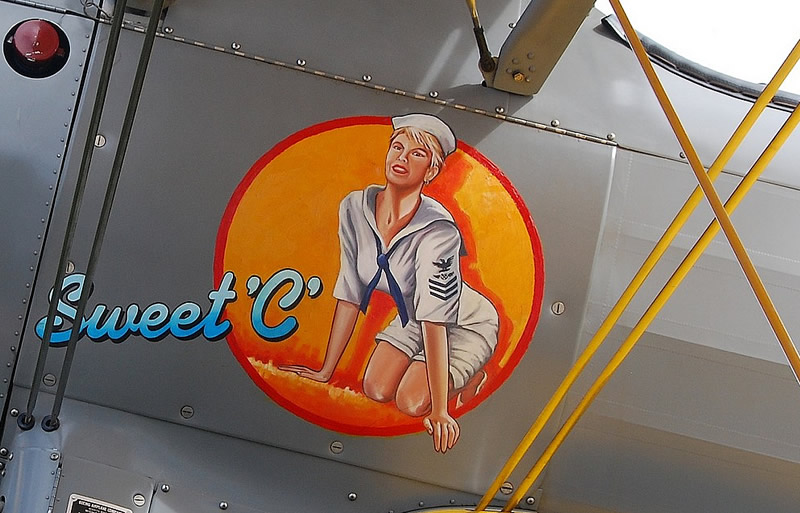 Nose art on Boeing Stearman N68461... "Sweet C" Nose art on Boeing Stearman N68461... "Sweet C"